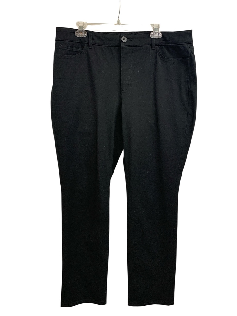 Chaps Black Straight-Leg Pants Size XL